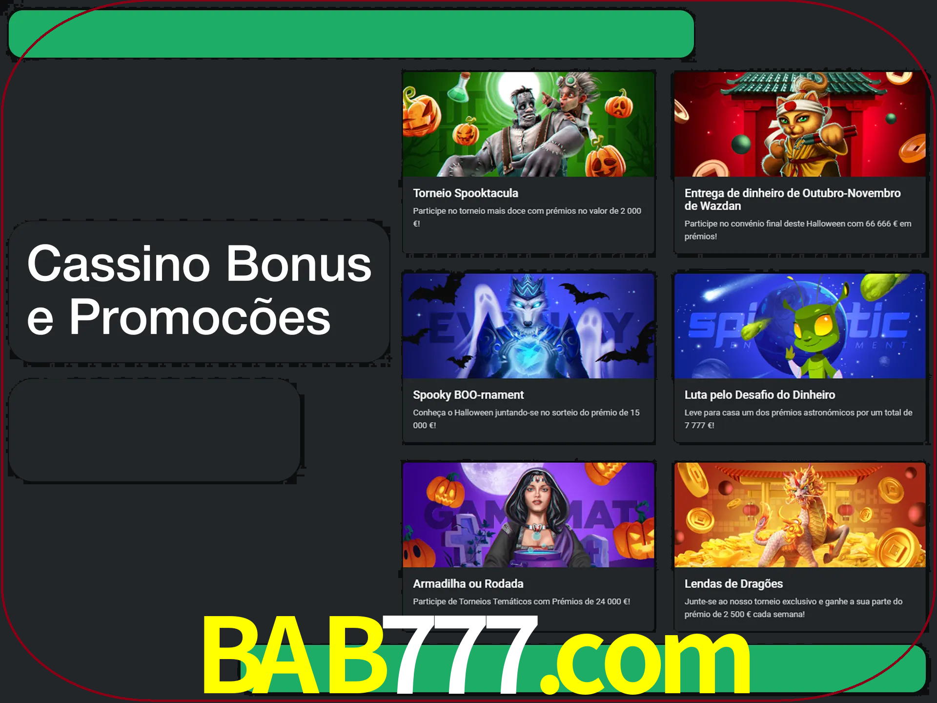 Verifique se há novos bônus de cassino para reivindicar.