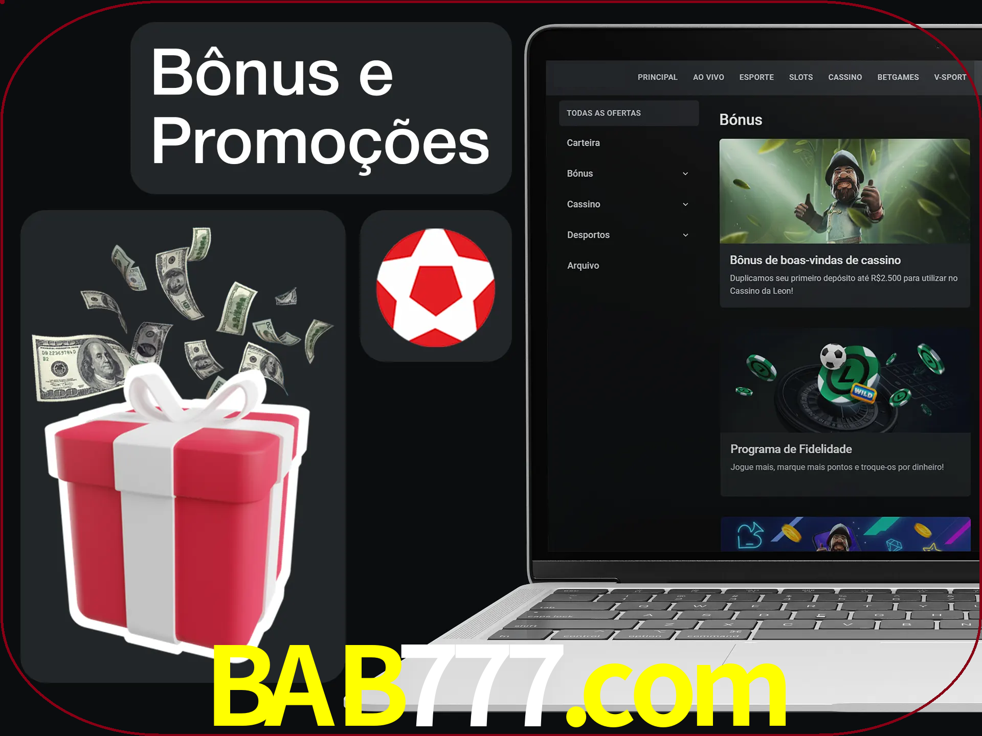 Verifique se há novos bônus e promoções.