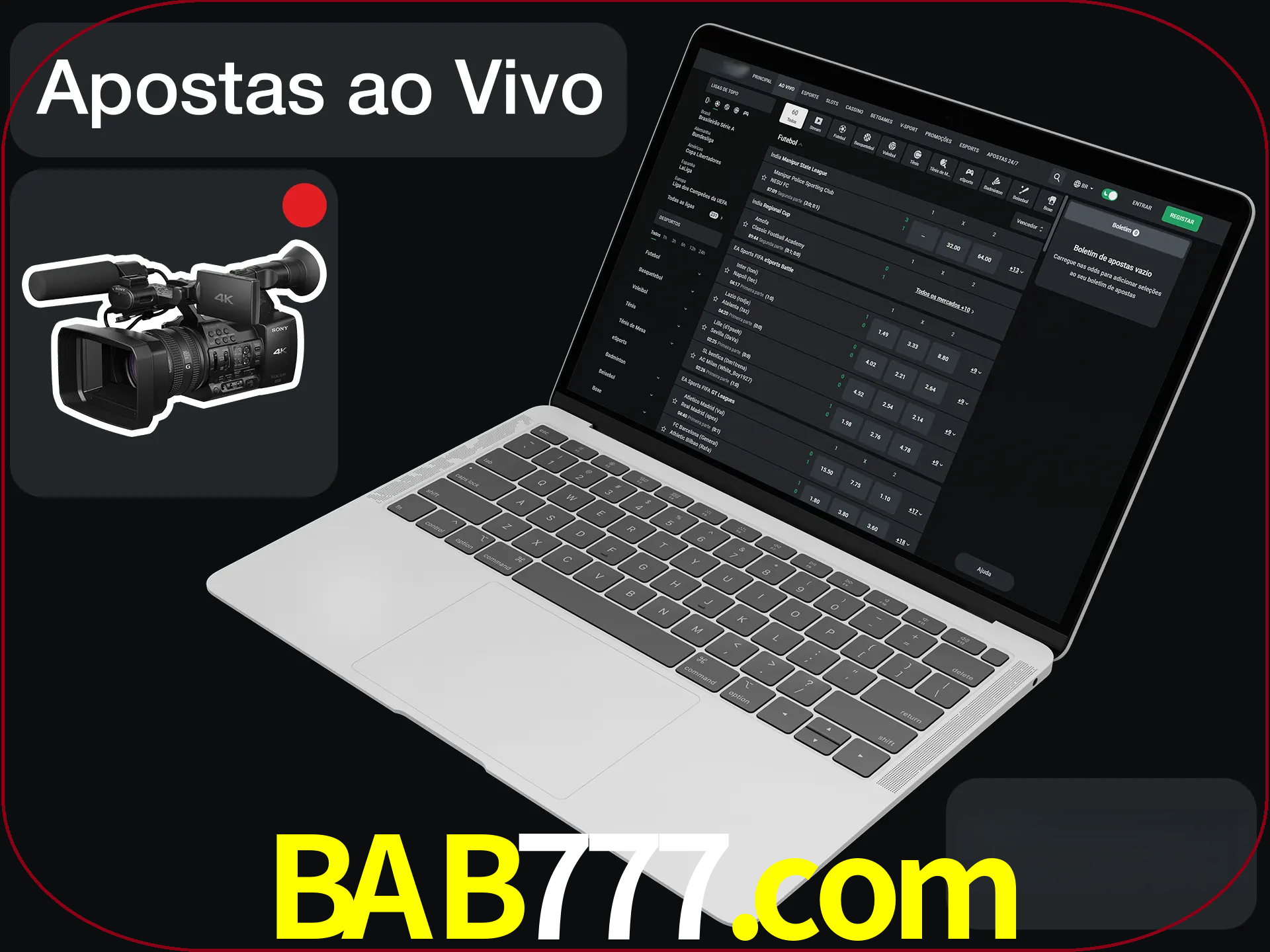 Aposte em formato ao vivo em nosso site.