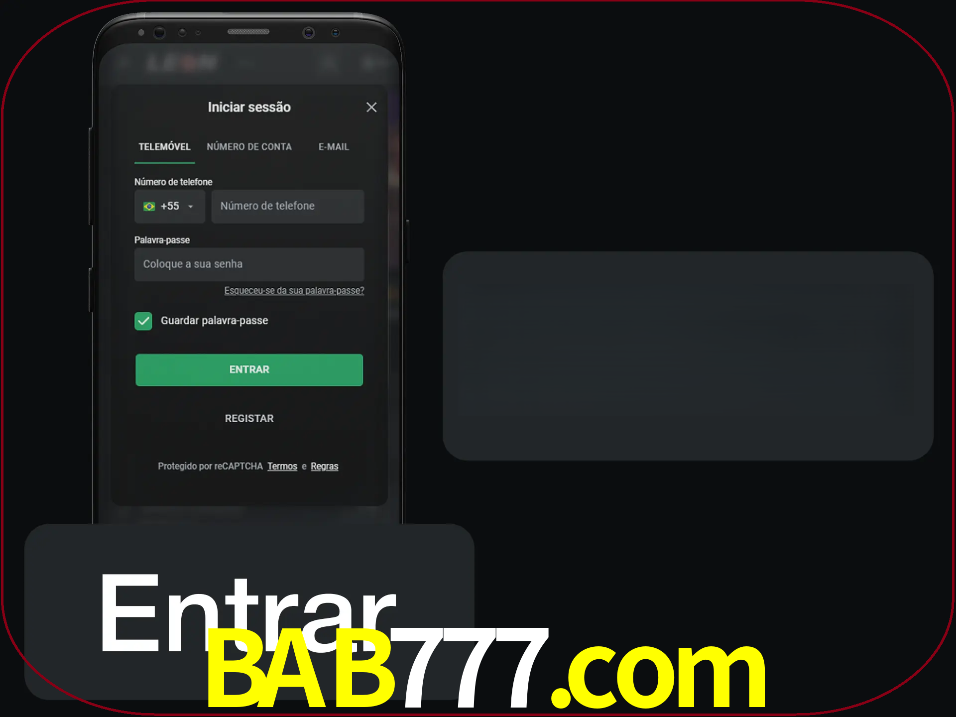 Faça o login para começar a apostar e jogar no cassino.